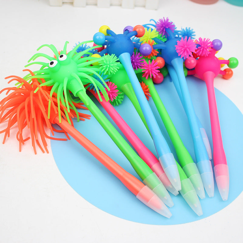 Wholesale Fuzzy Emoji Plastic Ballpoint Pen